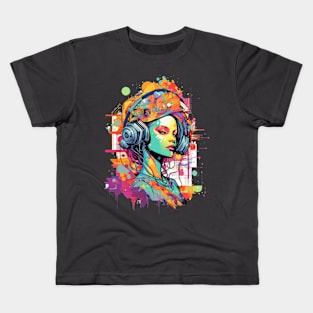 Cyberpunk girl Kids T-Shirt